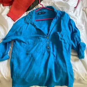 Zara coverup shirt